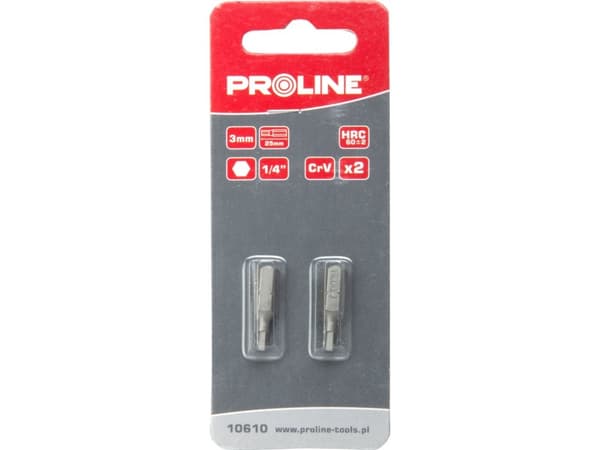 Proline 1/4 "END 6-SQUARE 4MM L = 25MM 2PCS CRV BLISTER PROLINE () - 10611