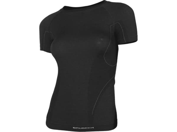 Brubeck SS11700 T-shirt for women with short sleeves ACTIVE WOOL plum L