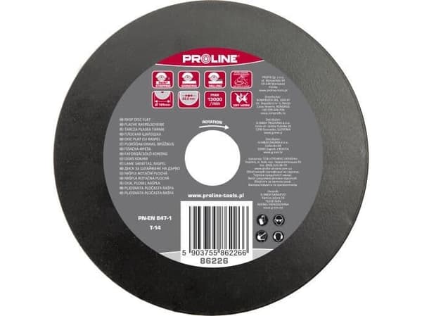 Pro-Line FLAT DISC RASP MEDIUM TENNER TYPE A 125MM PROLINE