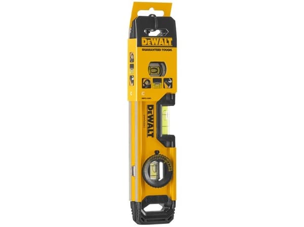 DeWALT DWHT0-43003, Torpedo-vatupassi, 0,25 m, Musta, Keltainen, 0,5 mm/m, ABS, Alumiini
