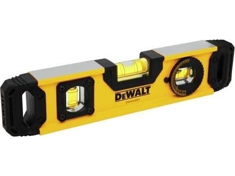 DeWALT DWHT0-43003, Torpedo-vatupassi, 0,25 m, Musta, Keltainen, 0,5 mm/m, ABS, Alumiini