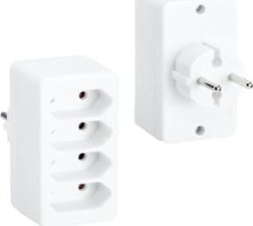 Bachmann monipistoke 4xEuro valkoinen PVC ( 921.273 )