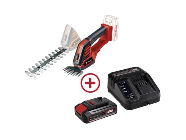 Einhell GE-CG 18/100 Li + 2,5 Ah startsett batteri gress- og busksaksfeste mykt håndtak, inkl. batteri, inkl. lader 18 V Li-Ion (4326397)