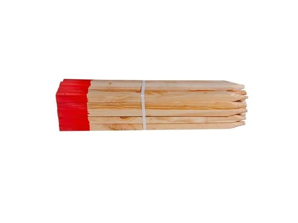 Afsætningspæl / mærkepæl 25x25x900 rød top - (25 stk.)
