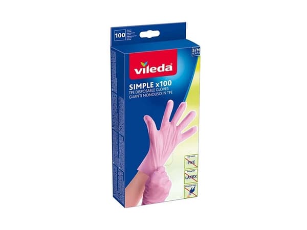 Vileda Vileda Simple x100 S/M hansker