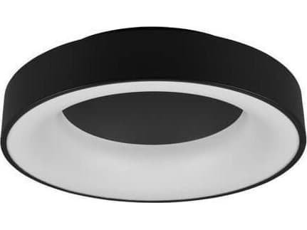 Trio Girona - LED-tak, 45 cm, musta, 3100 lm, 3000 K, bryterdimmer