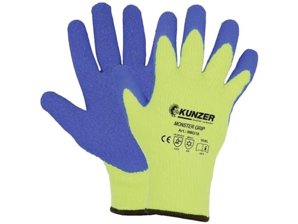 Kunzer 9MG09 Latex Arbejdshandske Størrelse (handsker): 9, L EN 388:2016, EN 511 1 Paar