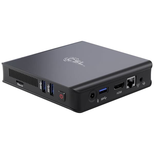 CSL Computer Narrow Box Ultra HD Compact v5 HTPC Intel N5100 (2 x 2.8 GHz) 4 GB RAM128 GB eMMCWin 11 Home