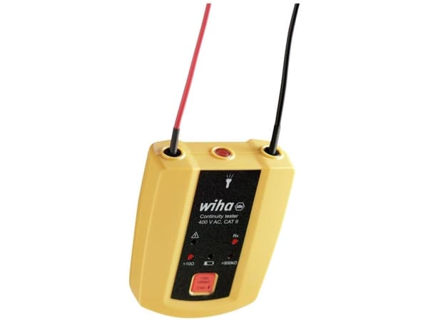 Wiha 45222 Gennemgangs-kontrolapparat CAT II 600 V LED, Akustik