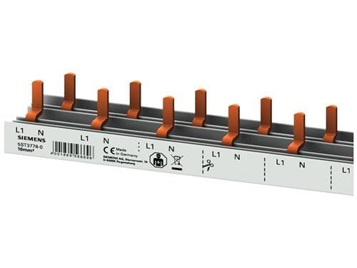 Siemens 5ST37780 Samlingsskena Antal rader 2 10 mm² 63 A 230 V Ledartyp = L, N