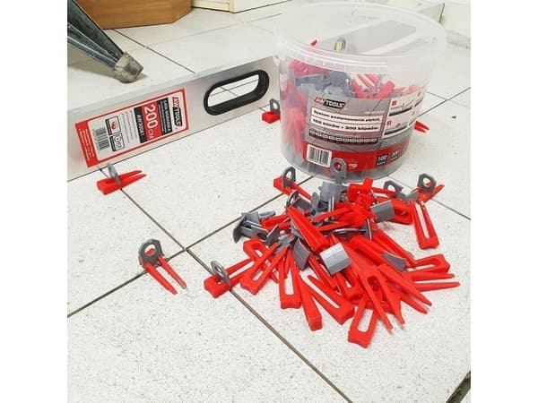 AWTOOLS TILE NIVELLERINGSSYSTEM STANDARD 1,0mm - 7mm-15mm - CLIP 400stk.