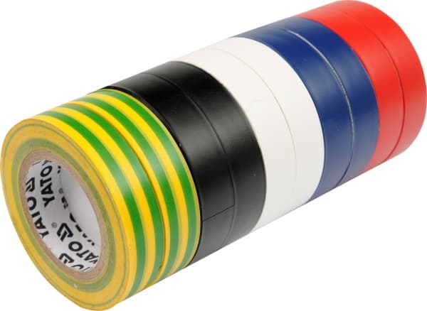 YATO isolerande tejp 19mmx20m MIX/10st.