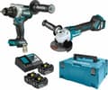 Pikkukuva 1 / 5: Makita-koneet MAKITA COMBO SET 18V DLX2431TJ (DDF486 + DGA513) 3x5.0Ah MAKPAC