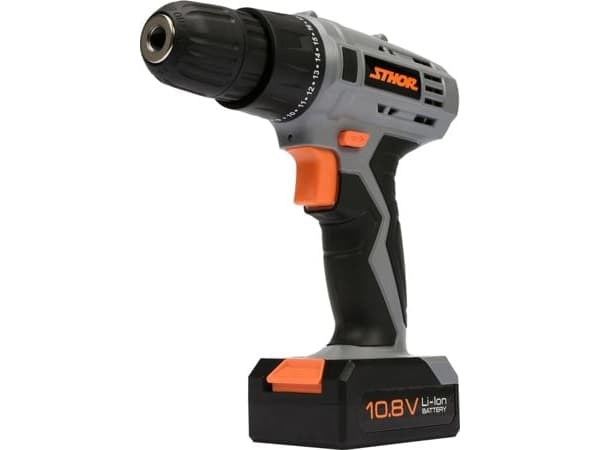 STHOR DRILL / DRIVER 10,8V 1 x 1,3Ah Li-Ion 1 HASTIGHET, 700 o/min, 10 mm 78981