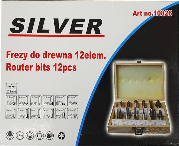 Sølv Sølv STØPTE FRESES 12 stk./Sølv EX10326