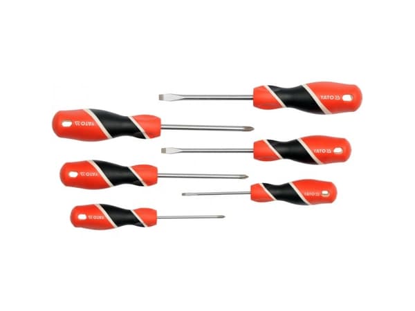 YATO SKRUTREKKERS SET 6 stk. FLAT / CROSS S2 58 HRC