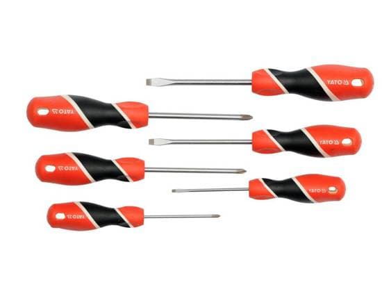 YATO SKRUTREKKERS SET 6 stk. FLAT / CROSS S2 58 HRC