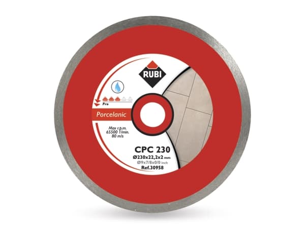 RUBI DIAMANTBLAD CPC 250 x 25,4 mm PRO FOR PORSELENSFLISER