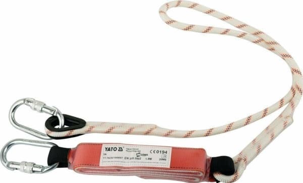 YATO STØTDEMPER MED KABEL MED 2 SNAKKROKER 1,5 m