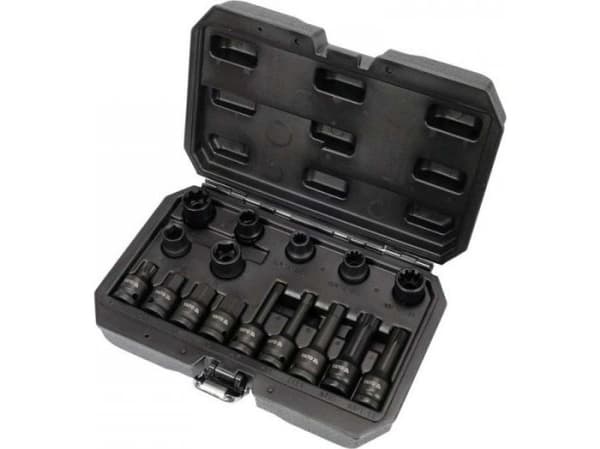 Yato YT-06806, Pistorasiasarja, 1/2", Metrinen, 4 pää(t), 10,12,14,19 mm, Kromivanadiini-teräs