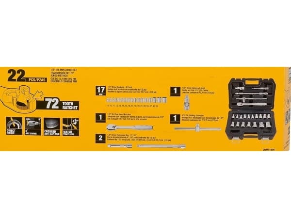 DEWALT-avaimet 22 kpl 1/2"