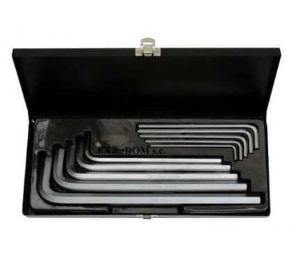 Yato YT-0519, L-formet hex-nøkkelsett, Metrisk, 10 stykker, Kromvanadiumstål, 3,4,5,5.5,6,8,10,12,14,17 mm, 32 cm