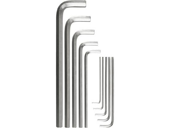 Yato YT-0519, L-formet hex-nøkkelsett, Metrisk, 10 stykker, Kromvanadiumstål, 3,4,5,5.5,6,8,10,12,14,17 mm, 32 cm