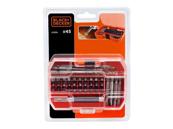 Black & Decker A7234-XJ, 12 styck, Insex (brittiska enheter), Phillips, Pozidriv, 45 styck