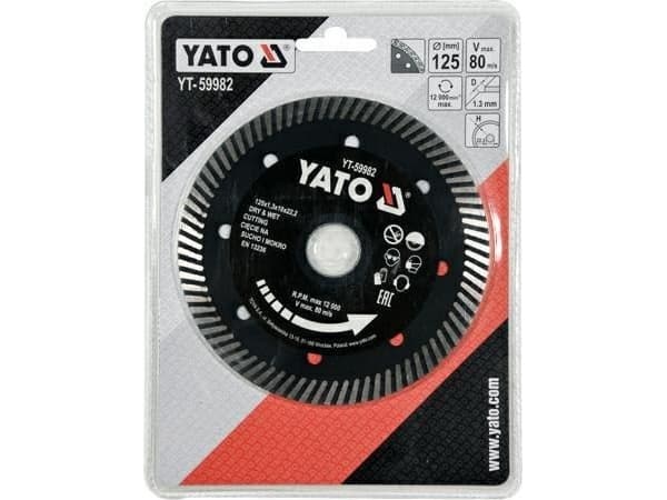 Yato YATO TURBO DIAMANTBLAD FOR gres 125 x 22,2mm 59982 YT-59982