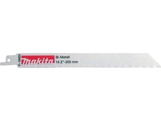 Makita P-04933, Puukkosahanterä, valurauta, Silitysrauta, Kirjometalli, Putki, Ruostumaton teräs, Terästä, Puu, Puu nauloilla, Kaksoismetalli, 18 cm,