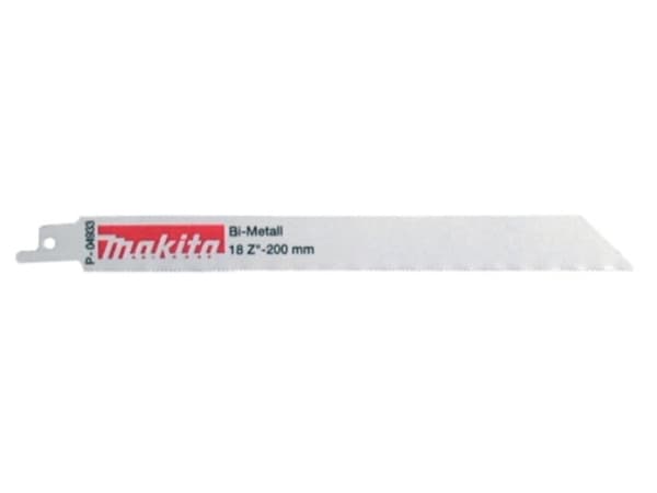 Makita P-04933, Puukkosahanterä, valurauta, Silitysrauta, Kirjometalli, Putki, Ruostumaton teräs, Terästä, Puu, Puu nauloilla, Kaksoismetalli, 18 cm,