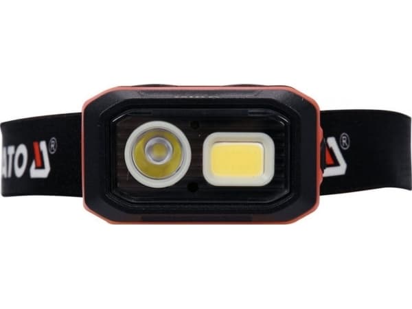YATO Head taskulamppu 500LM, CFL/ 3xAA, LIIKETUNNISTIN