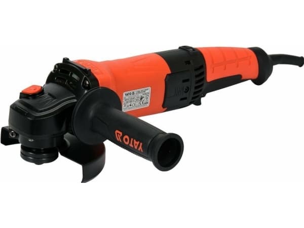 YATO VINKELSLIPER 125mm 1400W HASTIGHETSJUSTERING / BAKRE HÅNDTAK