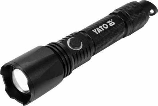 Yato YT-08559, Käsikokoinen taskulamppu, Musta, Alumiini, Painikkeet, IP64, LED