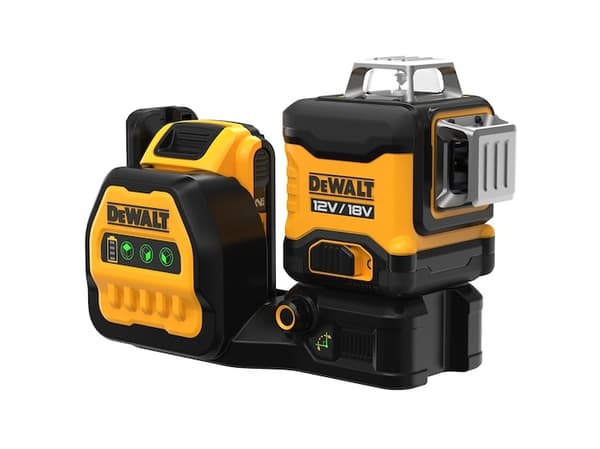 Akkukäyttöinen monilinjalaser 3x360° DCE089D1G18-QW, 18Volt, ristiviivalaser, ristiviivalaser