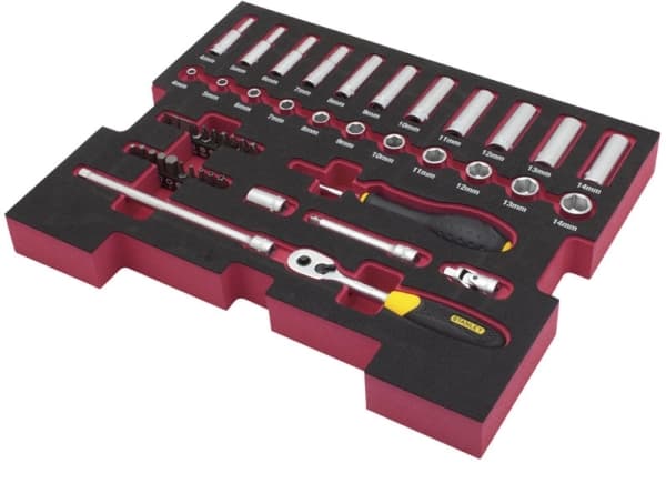 Stanley FATMAX TSTAK, Støpselsett, 1/4", Metrisk, 11 hoder, 4,5,6,7,8,9,10,11,12,13,14 mm