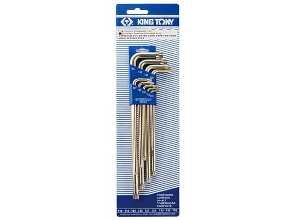 KING TONY HOLE TORVE SET T10 - T50 9-osainen 1147 muovikahvassa
