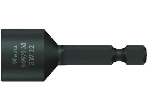 Wera 869/4 M, 1 styck, Hexagonal, 25,4 / 4 mm (1 / 4"), Svart, 50 mm, 33 g