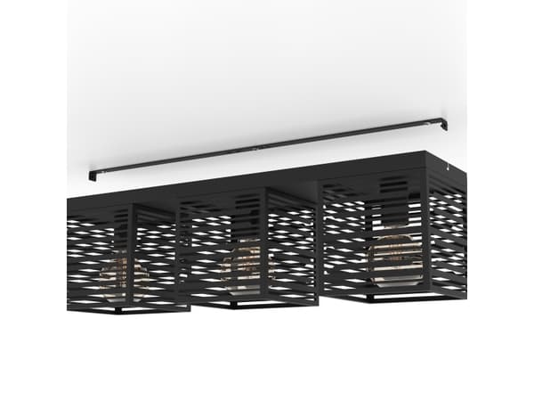 EGLO PIEDRITAS LOFT 3XE27 730X180 SORT