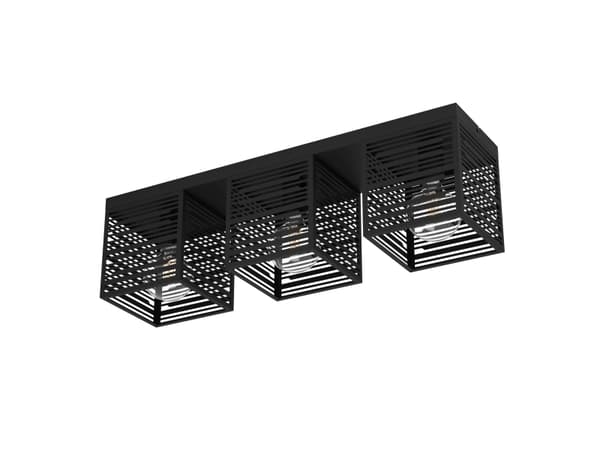 EGLO PIEDRITAS LOFT 3XE27 730X180 SORT Sort