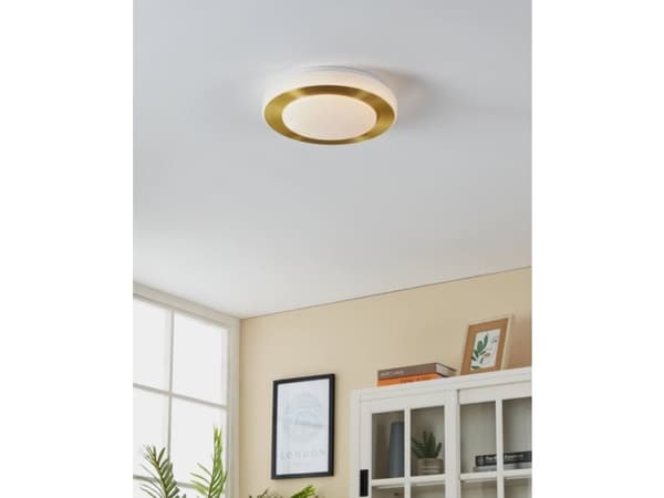 EGLO Led Carpi, 3 ampuller, LED, 3000 K, 1110 lm, IP44, Messing, Hvit