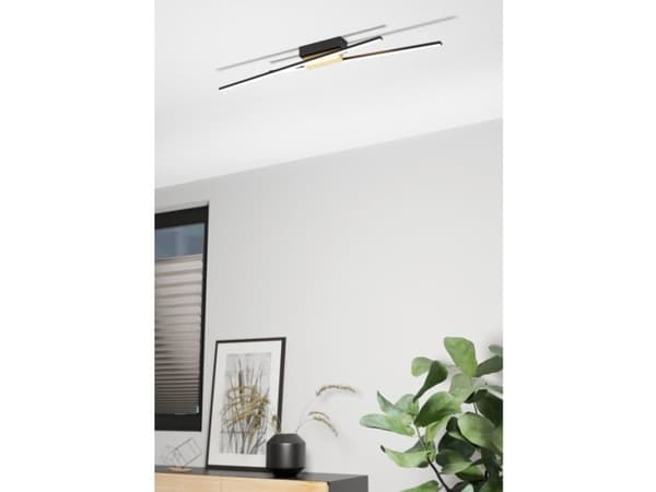EGLO Panagria, 2 lampor, LED, 3000 K, 3120 LM, IP20, Svart, Brun