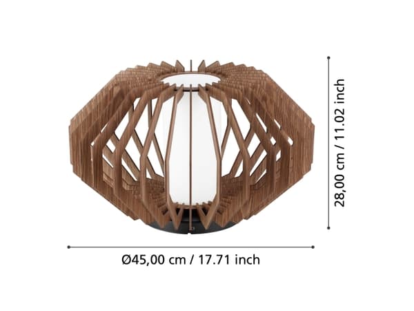 EGLO RUSTICARIA LOFT E27 SORT/BRUN/HVID
