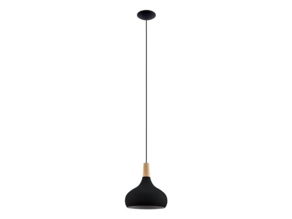 EGLO SABINAR PENDEL E27 Ø280 SORT Svart, Brun
