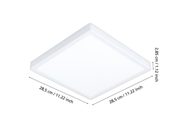 EGLO Argolis 2, LED, Ei vaihdettavissa oleva hehkulamppu, 3000 K, 2400 lm, IP44, Valkoinen