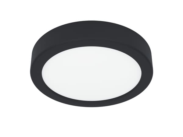 EGLO FUEVA 5 PLAFOND Ø160 11W 1350LM DÆMPB. SORTERE Sort, Hvit