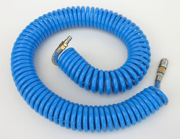 ADLER-LEDNING / PNEUMATISK SLANGESPIRAL 8 x 12mm 5m POLYURETAN, MED KOPLINGER