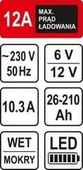 Miniatyrbilde 3 av 3: STHOR LADER 6 / 12V 12A 210Ah LED