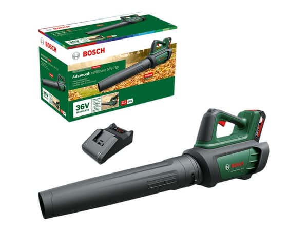 Bosch Advanced LeafBlower 36V-750 - Løvblåser - trådløs - 36 V inkludert lader - 750 m³/t - 100-200 km/h - 3.5 kg