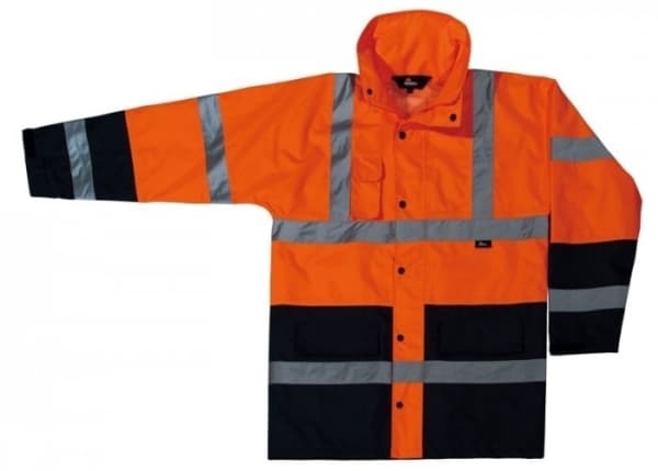 BETA ARBETSJACKA VIZWELL WARNING ( ORANGE/GRÖN) REGNJACKA - STORLEK XXL